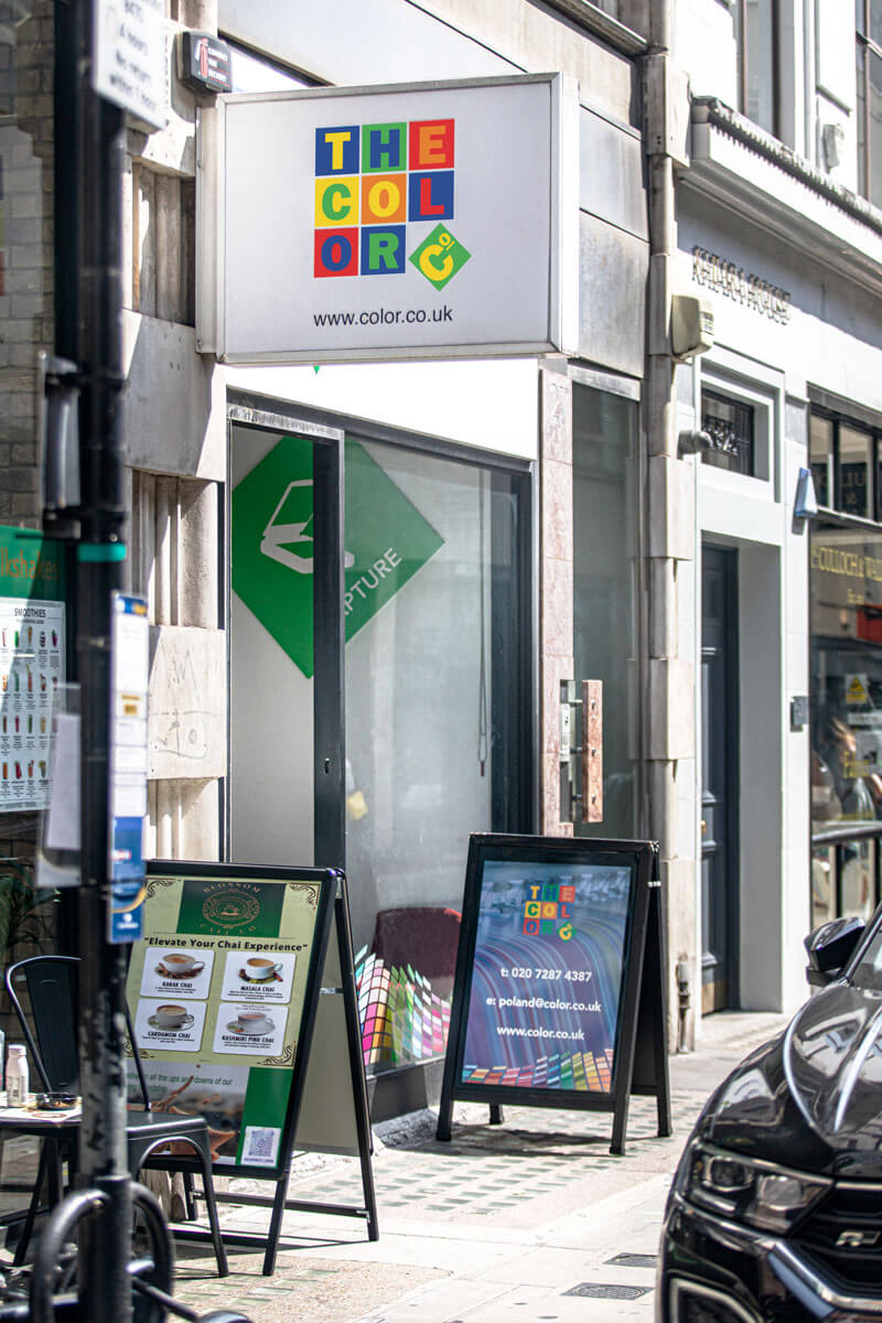 side view of the color company's print centre in poland street london