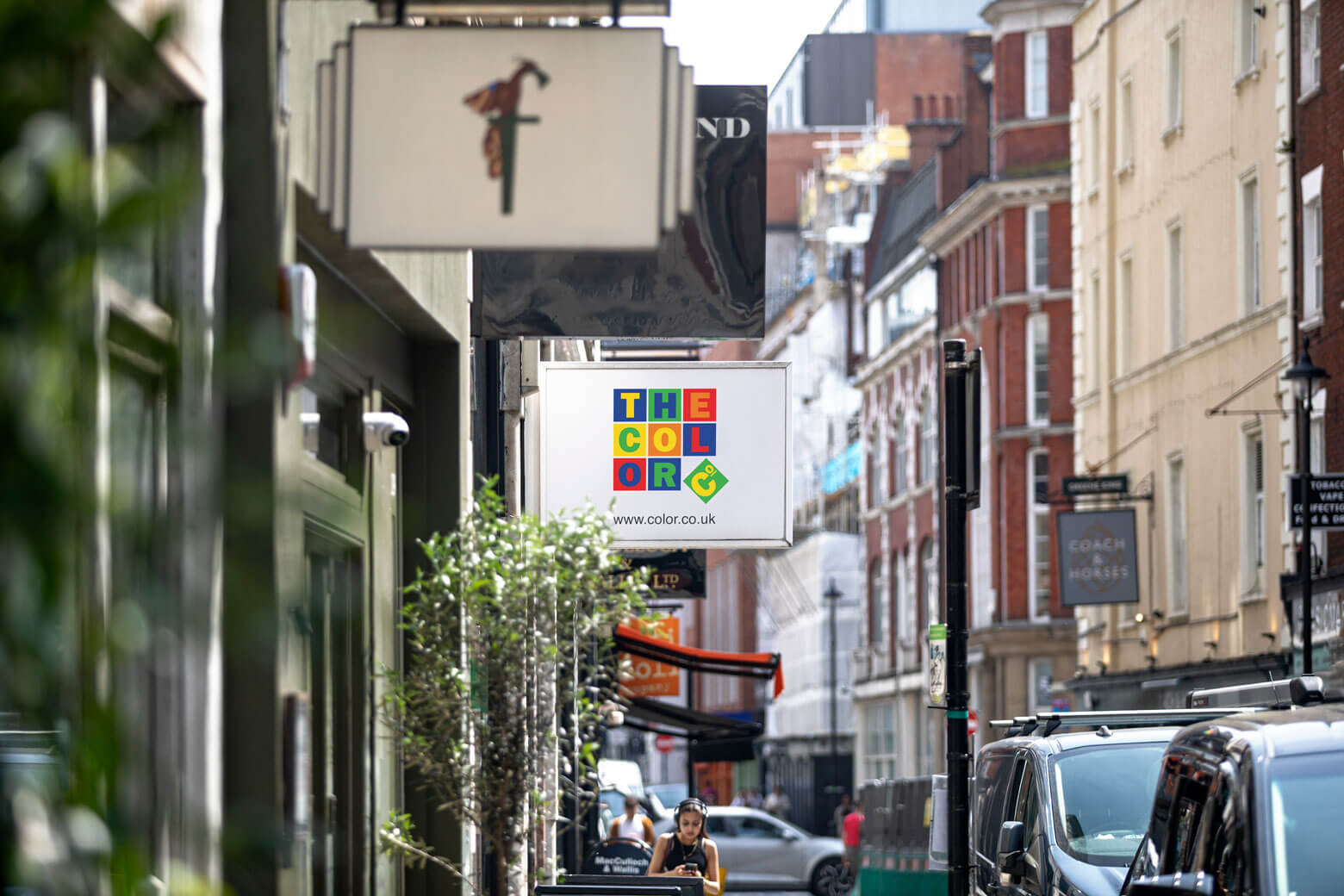 city street featuring the color company printers W1