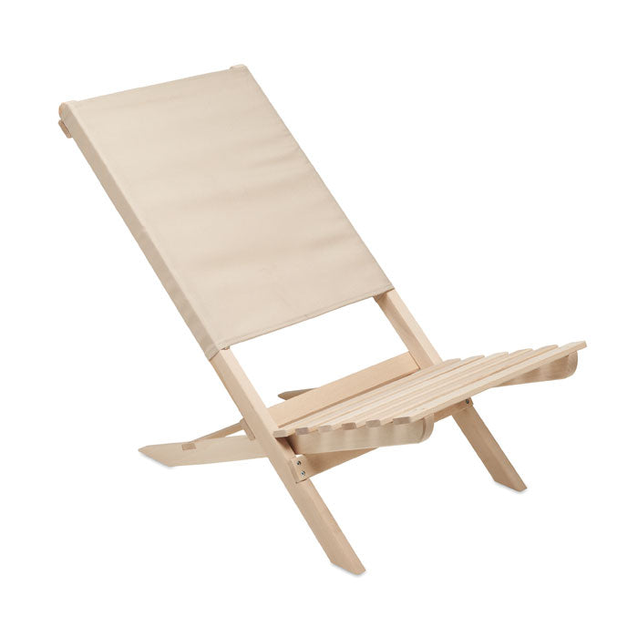 Foldable wooden beach chair