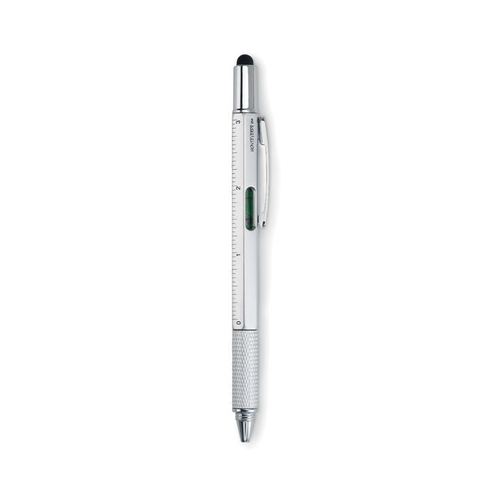 Spirit level pen with ruler