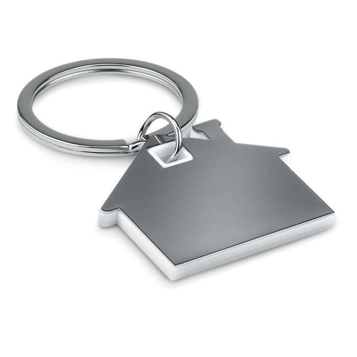 House shape plastic key ring