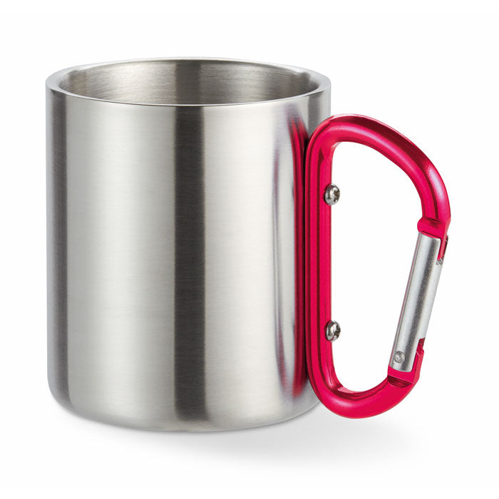 Metal mug & carabiner handle